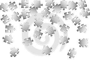 Abstract enigma jigsaw puzzle metallic silver photo