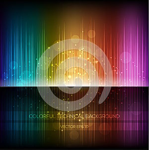 Abstract equalizer background. Multicolor rainbow