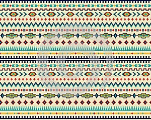 Abstract ethnic Ikat tribal native Indian aztec Navajo seamless repeat vector pattern traditional Design