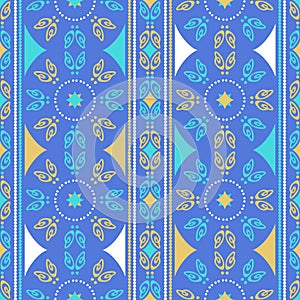 Abstract Ethnic Ornament Decorative Ceramic Tile Seamless Pattern Wallpaper Background