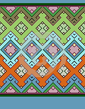 Abstract Ethnic Seamless Geometric Pattern