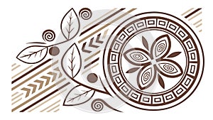 Abstract ethnic tribal patterns, decorative design elements vector, vector design Generative AI