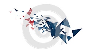 Abstract Exploding Geometric Fragments Dynamic Burst, vector design Generative AI