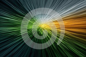 Abstract exploding light lines creating dynamic speed motion