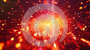 Abstract exploding light particles creating dynamic energy background