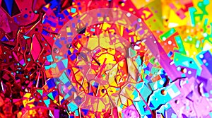 Vibrant Crystal Shardscape - A Kaleidoscope of Color and Light