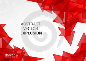 Abstract explosion of colorful particles background.