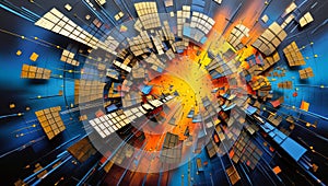 Abstract Explosion of Light and Geometry