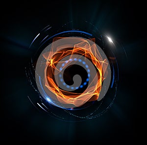 Abstract explosion lines equalizer pattern circle shape.