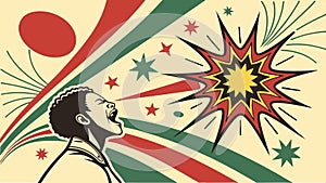 Abstract explosion shape, dynamic burst and energetic design vector design Generative AI