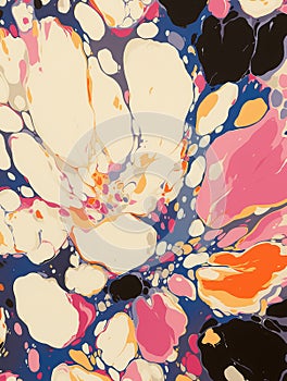 Abstract expressive artwork. Colorful paint stains. Floral gouache or acrylic painting. Explosion and splash of colors