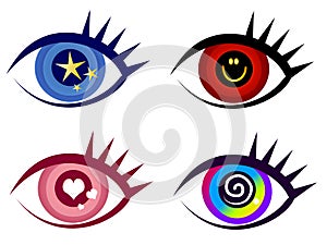 Abstract Eye Clip Art Icons