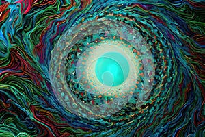 Abstract eye in a colorful whirpool