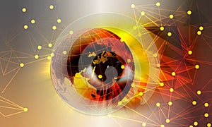 Abstract eye technology background Hi-tech communication concept innovation background.vector digital global technology concept.