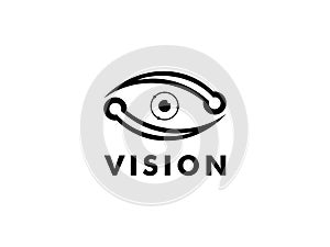 Abstract Eye Vision Logo, Creative Vision logo vector template