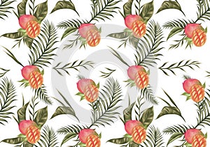 Abstract fabric pattern with  floral print