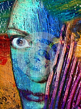 Abstract Face Artist Portrait