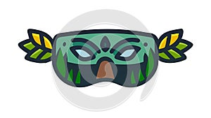 Abstract Face Mask Tech Lines, vector design Generative AI