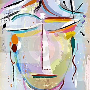 Abstract face of a woman