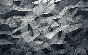 Abstract faceted geometric concrete background. 3d rendering photo