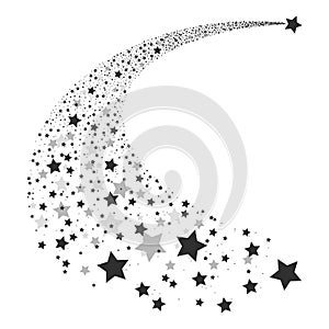 Abstract Falling Star Vector