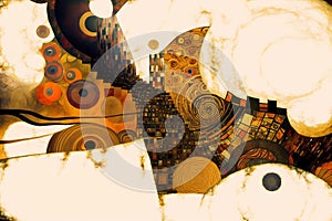 abstract Fancy pattern in the style of Gustav Klimt photo