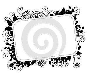 Abstract fantastic floral frame