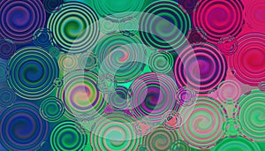 Abstract fantasy multicolored with a blurry spiral shape photo