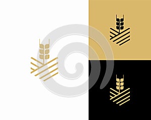 Abstract Farm logo design concept, Agriculture logo template