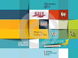 Abstract Fashion Sale Poster Template