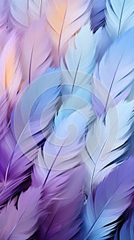Abstract feather pattern, pastel color background