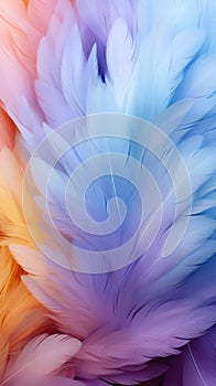 Abstract feather pattern, pastel color background