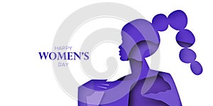 Abstract female profile silhouette. Dancing woman. Happy Women's day. Happy Mother's Day. Venera, Venus female concept