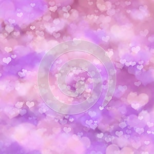 Abstract festive background with pink heart