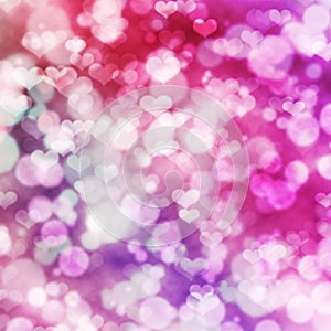 Abstract festive background with pink heart