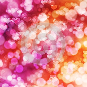 Abstract festive background with pink heart