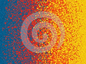 Abstract fiery gradient painting evokes warmth.