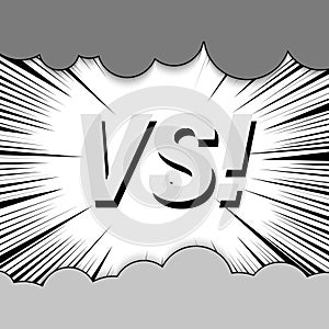 Abstract fight monochrome comic concept