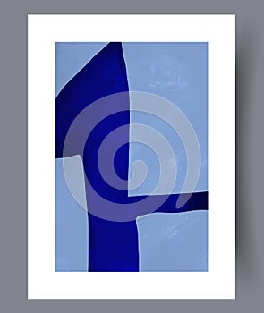 Abstract figure blue postmodernism wall art print