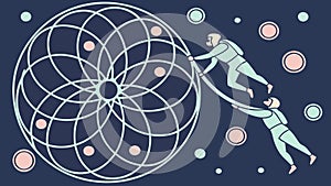 Abstract Figures in Interconnected Geometric Design Vector, vector design Generative AI