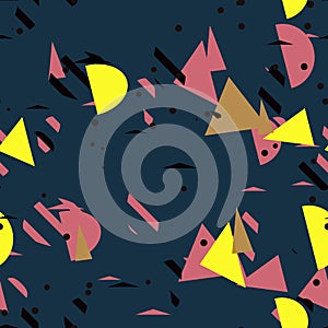 Abstract Figures Seamless Pattern - Repeating ornament for textile, wraping paper, fashion etc. photo