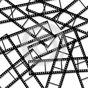 Abstract Film strips on White Background