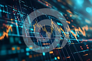 Abstract Financial Data Visualization ai generator