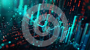 Abstract Financial Data Visualization, Generative AI