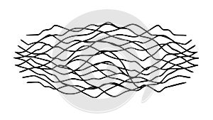 Abstract Fine Wavy Lines Pattern, vector design Generative AI