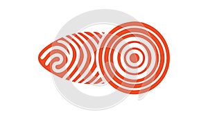 Abstract Fingerprint Pattern, Identity & Security Art, vector design Generative AI