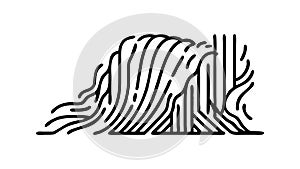 Abstract Fingerprint Pattern for Security and Identity, vector design Generative AI