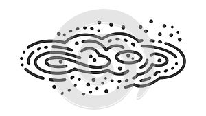 Abstract Fingerprint Swirl Vector Pattern, Identity and Security Concept, vector design Generative AI