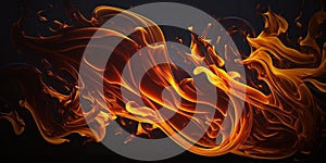 Abstract fire flames background. Generated by AI