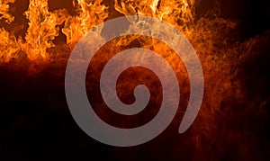 Abstract Fire flames, Blaze fire flame texture for banner background, Conceptual image of burning fire, Perfect fire particles on